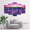5-teiliges leinwandbild lavendelfeld 150x100 cm Feeby lila Produktbild-Vorschau 2
