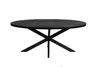 Zita Home Esstisch, oval, 180 cm, Mangoholz, Schwarz, Produktbild-Vorschau 5