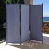 2 Stück Paravent 3 Teilig 165 x 220 cm Grau - Garten & Produktbild-Vorschau 4