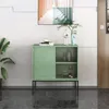 Credenza 'Eidsvoll' con vetro rigato 80x45x85cm Verde Anteprima dell’immagine prodotto 3