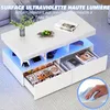 Moderný LED konferenčný stolík, svetlý, s úložným Náhľad obrázku produktu 8