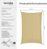 tectake® Sonnensegel Sunny HDPE mit 185 g/m² und 87 % Produktbild-Vorschau 5