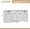 MODFU Buffet Blanc avec 3 Tiroirs et 4 Portes - Meuble de Voir les images du produit 4