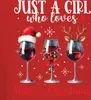 Just A Girl Who Loves Wine & Christmas - Weihnachten Produktbild-Vorschau 3