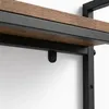 Relaxdays Wandplank, 2 planken, handdoekhouder, metaal & Productafbeelding-voorbeeld 9