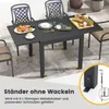 COSTWAY Gartentisch Alu 80/160x80cm ausziehbar, Esstisch Produktbild-Vorschau 6