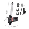 A linear actuator kit with accessories laid out on a white background. Podgląd zdjęcia produktu