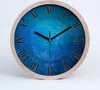 Holzuhr 20fi cm wanduhr - schwarze Spitzen - Konstellation Produktbild-Vorschau 1