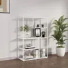 Knihovna "Sievi" se 4 policemi ocel 126 x 85 x 35 cm Bílá, Náhled obrázku produktu 1