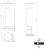 [17,8 - 30 CM] Möbelfuß, Bettfuß verstellbares Stahlbein, Produktbild-Vorschau 7