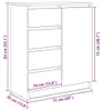 vidaXL Credenza con cassetti bianca 71x35x84 cm materiale a Anteprima dell’immagine prodotto 8