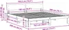 vidaXL Bettrahmen mit Kopfteil Weiß 180 x 200 cm Massives Produktbild-Vorschau 5