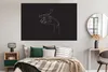 MuchoWow® Poster Kopf - Hand - Strichzeichnung 180x120 cm - Produktbild-Vorschau 4