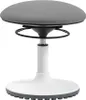 A studio shot of a gray and white adjustable stool. Produktbild-Vorschau