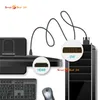 A diagram showing how a computer tower connects to a monitor via HDMI and DVI cables, with a keyboard and mouse visible. Produktbild-Vorschau
