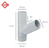 INEFA Abzweiger Fallrohr 60 Grad, PVC DN85/85 Grau Zubehör Produktbild-Vorschau 2
