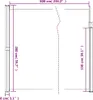 A diagram showing the dimensions of a retractable side awning. Anteprima dell’immagine prodotto