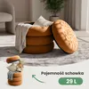 Pufa otwierana ze schowkiem welurowa 42 cm SNUGGO Miedziana Podgląd zdjęcia produktu 8