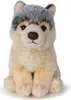 A plush toy wolf sitting on a white background. Podgląd zdjęcia produktu