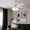 A white ceiling fan with lights is installed on a white ceiling in a living room. Anteprima dell’immagine prodotto