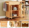 A kitchen cart with various features highlighted in separate inset images. Podgląd zdjęcia produktu