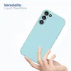 A hand holding a light blue phone case. Produktbild-Vorschau