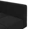 Möbel Schlafsofa 2-Sitzer mit 2 Kissen Schwarz Stoff - Produktbild-Vorschau 9