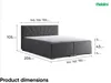 MEBLINI Boxspringbett mit Bettkasten - Gepolstert Produktbild-Vorschau 7