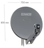 Satellitenanlage Set Anthrazit Aluminium 75 cm Produktbild-Vorschau 2