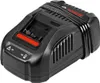 A black Bosch battery charger is shown from a diagonal front view on a white background. Anteprima dell’immagine prodotto