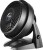 A black Vornado fan is shown from a side-angle on a white background. Produktbild-Vorschau