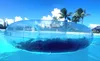XL aufblasbarer Schwimmreifen / Schwimmring "Federn"  Blau Produktbild-Vorschau 2