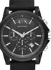 Close-up of a black Armani Exchange watch. Podgląd zdjęcia produktu