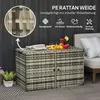 Outsunny Rattan Auflagenbox 350L 2-Ebenne Kissenbox mit Produktbild-Vorschau 6