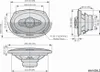 Technical drawing with dimensions of a car speaker. Náhled obrázku produktu
