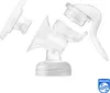 Three parts of a breast pump are arranged on a white background. Produktbild-Vorschau