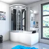 Kombination Badewanne Dusche K55-R33 Duschtempel 100x170 cm Produktbild-Vorschau 4