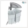 Centre de déchets Nr. 720361 Seau pivotant 2x 9 litres gris Voir les images du produit 6