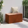 Gartenbank Wetterfeststahl 80 x 40 x 43 cm Produktbild-Vorschau 3
