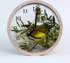 Holzuhr 20fi cm wanduhr - Olive Wohnzimmer Produktbild-Vorschau 1