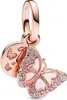 Pandora Charm 782555C01 Pink Butterfly QuoteMetall rose Produktbild-Vorschau 1