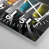 Wanduhr - Quadrat - Glasuhr - Gläser Alkohol trinken Saft - Produktbild-Vorschau 5