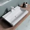 doporro Lavabo da Appoggio in Vetroceramica Bianco Lucido, Anteprima dell’immagine prodotto 1