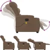 Fauteuil de massage avec releveur Marron Tissu Voir les images du produit 9