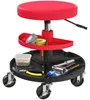 HOMCOM Werkstatthocker mit Rollen Tabletts höhenverstellbar Produktbild-Vorschau 1