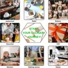 A collage of images related to cooking and baking, including a restaurant, hotel breakfast, bakery, people baking, and kitchen scenes. Produktbild-Vorschau