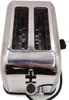 A close-up, front-facing view of a stainless steel toaster. Anteprima dell’immagine prodotto