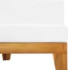 vidaXL Modular-Mittelsofa mit Cremeweißen Kissen Akazie Produktbild-Vorschau 5