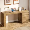 Tribesigns, scrivania da 140 cm con 3 cassetti, stile Anteprima dell’immagine prodotto 1