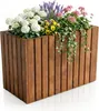 Pflanzkübel Holz massiv TAVO55 - 64x37x55 cm - Wetterfester Produktbild-Vorschau 1